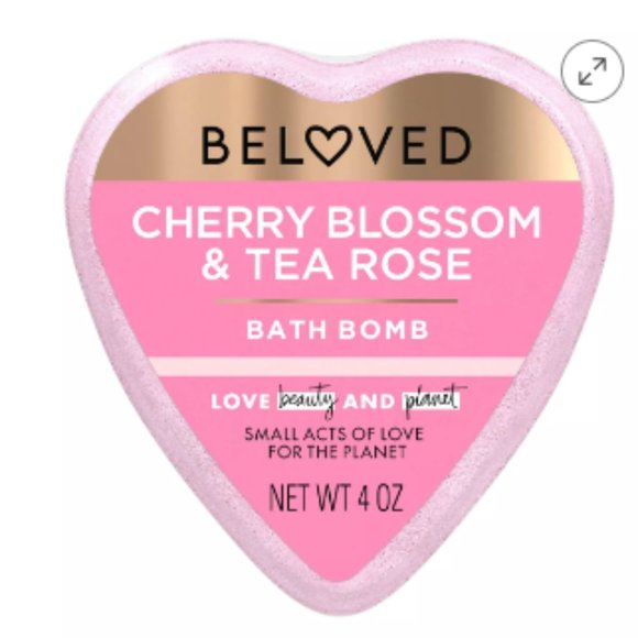 BATH BOMBS x 2: Lavender Chamomile Tea (moon) + Cherry Blossom Rose (heart) - Picture 4 of 13